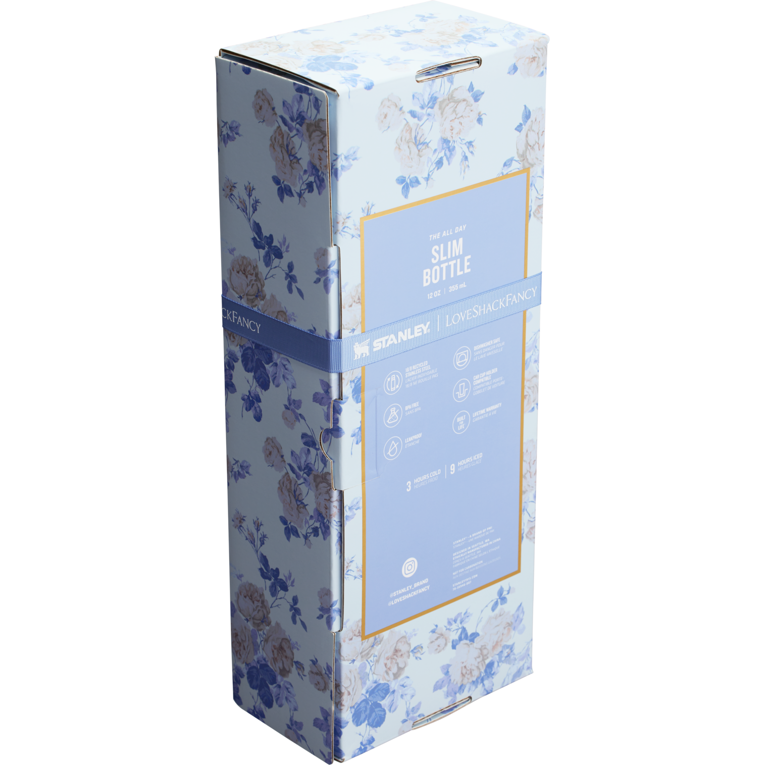 The Stanley x LoveShackFancy All Day Slim Bottle | 12 OZ (Vault)